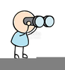 Man With Binoculars Clipart Free Image