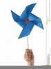 Blue Pinwheel Clipart Image