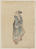 [a Woman Walking To The Right, Full-length Portrait, Facing Left, Wearing Kimono And Geta] Image