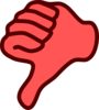 Red Thumbs Down Clip Art