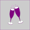 Champagne Glass Purple Clip Art