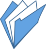 Open Folder Blue Clip Art