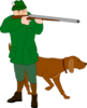 Hunter With Dog Clip Art