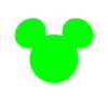 Green Mickey Head Clip Art
