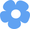 Simple Flower Azul Clip Art