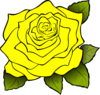 Yellow Rose Flower Clip Art