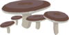 Flat Shaped Mushrooms Clip Art