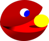Red Pacman Clip Art