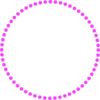 Hot Pink Dotted Circle Clip Art