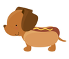 Running Hot Dog Clipart Image