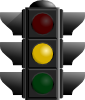 Traffic Light: Yellow Clip Art