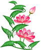 Pink Lotus Flowers Clipart Image Image