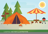Free Mountain Camping Clipart Image
