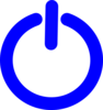 Blue F Power Button Clip Art