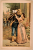 [man Wearing Military Uniform, Holding Rifle, And Embracing Woman With Troops In Background] Image