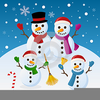 Snowman At The Beach Clipart Image