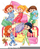 Free Clipart Girls Playing Image