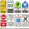 Road Traffic Signs Clipart Image