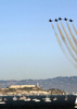 Navy Blue Angels Fly In Formation In Front Of Alcatraz, During San Francisco Fleet Week 2003. Image