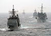 Uss Wasp (lhd 1) Expeditionary Strike Group Ships Underway. Image