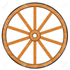 Old Wagon Wheels Clipart Image