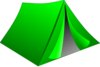 Green Pitched Tent Clip Art