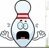 Scared Bowling Pin Clipart Image