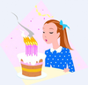 Birthday Cake Candles Clipart Image