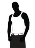 Silhouette Of The Young Athlete In A Vest On A White Background Image
