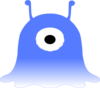 Blue One Eyed Monster Clip Art