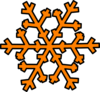 Orange Snowflake Clip Art