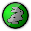 Rabbit In Green Clip Art