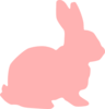 Pink Bunny Silhouette Clip Art