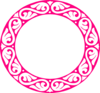 Pink Damask Circle Clip Art