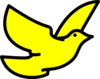 Yellow Dove Clip Art