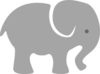 Gray Elephant Eye Clip Art