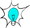 Blue Light Bulb (molly Bullock) Clip Art