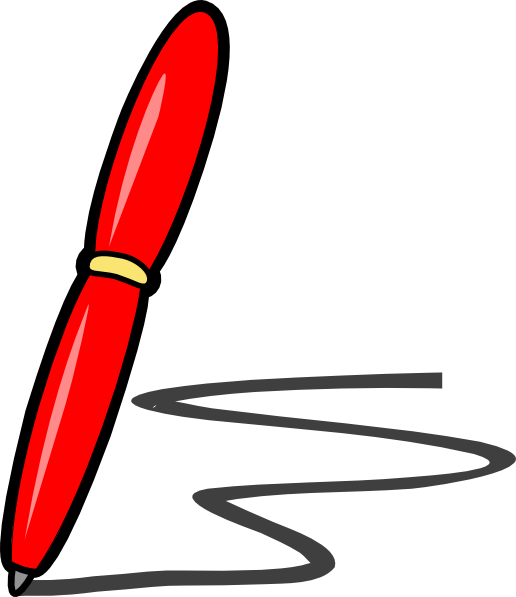 Red Pen Clip Art at Clker.com - vector clip art online, royalty free &  public domain