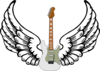 Guitar With Wings Clip Art