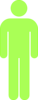 Single Person Icon Light Green Clip Art