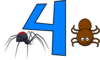 Spider In 4 Clip Art