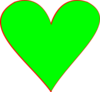 Green Hearts Clip Art