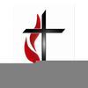 Methodist Flame And Cross Clipart Image