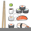 Sushi Cartoon Clipart Image