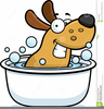Free Clipart Dog Taking Bath Image