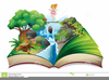 Open Story Book Clipart Image