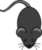 Mouse With Grey Tail Clip Art