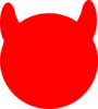 Devil Outline Red Clip Art