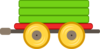 Train Car Green  Clip Art