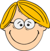 Blond Smiling Boy With Glasses 2 Clip Art